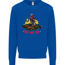 Christmas Santa Motocross Dirt Bike Mens Sweatshirt Jumper Royal Blue