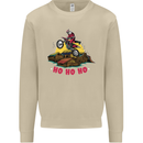 Christmas Santa Motocross Dirt Bike Mens Sweatshirt Jumper Sand