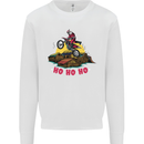Christmas Santa Motocross Dirt Bike Mens Sweatshirt Jumper White