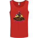 Christmas Santa Motocross Dirt Bike Mens Vest Tank Top Red