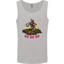 Christmas Santa Motocross Dirt Bike Mens Vest Tank Top Sports Grey