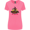 Christmas Santa Motocross Dirt Bike Womens Wider Cut T-Shirt Azalea
