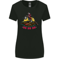 Christmas Santa Motocross Dirt Bike Womens Wider Cut T-Shirt Black