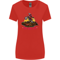 Christmas Santa Motocross Dirt Bike Womens Wider Cut T-Shirt Red