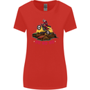 Christmas Santa Motocross Dirt Bike Womens Wider Cut T-Shirt Red