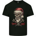 Christmas Santa Skull Heavy Metal Biker Mens Cotton T-Shirt Tee Top Black