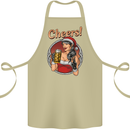 Christmas Sexy Santa Clause Xmas Cotton Apron 100% Organic Khaki