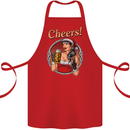 Christmas Sexy Santa Clause Xmas Cotton Apron 100% Organic Red