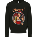 Christmas Sexy Santa Clause Xmas Mens Sweatshirt Jumper Black