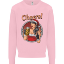 Christmas Sexy Santa Clause Xmas Mens Sweatshirt Jumper Light Pink