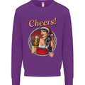 Christmas Sexy Santa Clause Xmas Mens Sweatshirt Jumper Purple