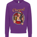 Christmas Sexy Santa Clause Xmas Mens Sweatshirt Jumper Purple
