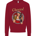 Christmas Sexy Santa Clause Xmas Mens Sweatshirt Jumper Red