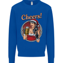 Christmas Sexy Santa Clause Xmas Mens Sweatshirt Jumper Royal Blue