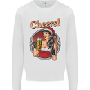 Christmas Sexy Santa Clause Xmas Mens Sweatshirt Jumper White