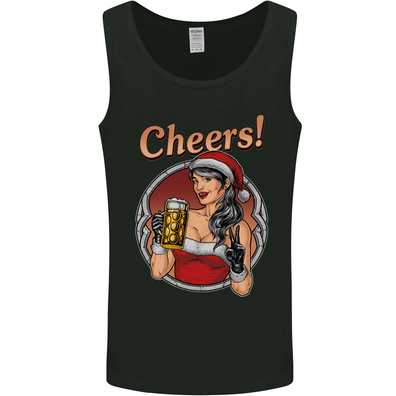 Christmas Sexy Santa Clause Xmas Mens Vest Tank Top Black