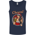 Christmas Sexy Santa Clause Xmas Mens Vest Tank Top Navy Blue