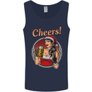 Christmas Sexy Santa Clause Xmas Mens Vest Tank Top Navy Blue