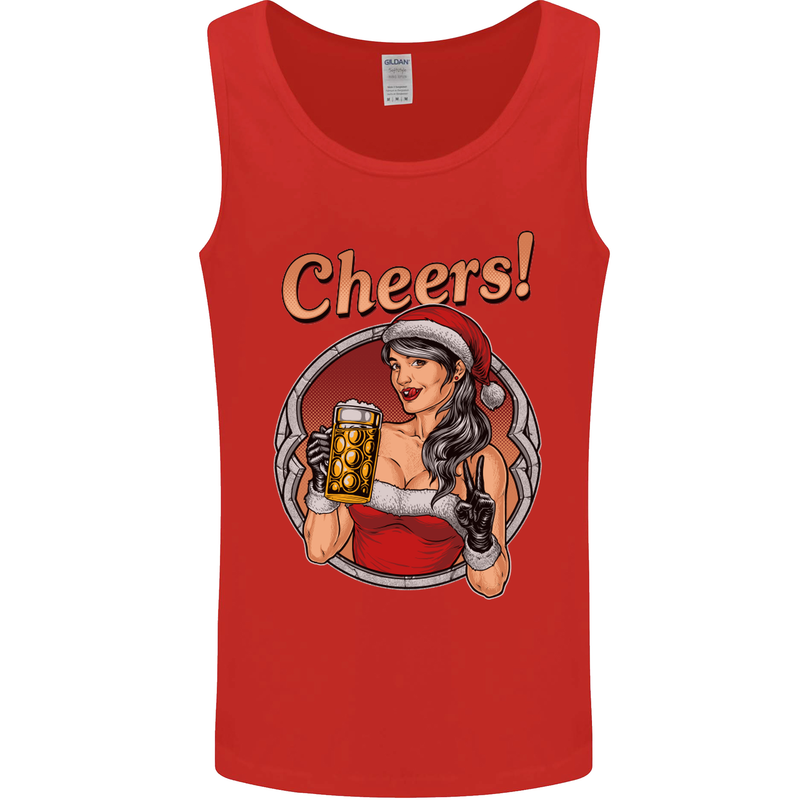 Christmas Sexy Santa Clause Xmas Mens Vest Tank Top Red