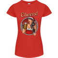 Christmas Sexy Santa Clause Xmas Womens Petite Cut T-Shirt Red