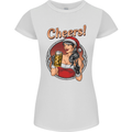 Christmas Sexy Santa Clause Xmas Womens Petite Cut T-Shirt White