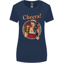 Christmas Sexy Santa Clause Xmas Womens Wider Cut T-Shirt Navy Blue