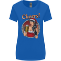 Christmas Sexy Santa Clause Xmas Womens Wider Cut T-Shirt Royal Blue
