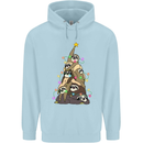 Christmas Sloth Tree Funny Xmas Childrens Kids Hoodie Light Blue