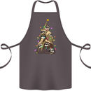 Christmas Sloth Tree Funny Xmas Cotton Apron 100% Organic Dark Grey