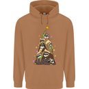 Christmas Sloth Tree Funny Xmas Mens 80% Cotton Hoodie Caramel Latte