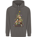 Christmas Sloth Tree Funny Xmas Mens 80% Cotton Hoodie Charcoal