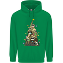 Christmas Sloth Tree Funny Xmas Mens 80% Cotton Hoodie Irish Green
