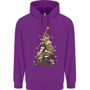 Christmas Sloth Tree Funny Xmas Mens 80% Cotton Hoodie Purple
