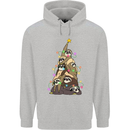 Christmas Sloth Tree Funny Xmas Mens 80% Cotton Hoodie Sports Grey