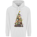 Christmas Sloth Tree Funny Xmas Mens 80% Cotton Hoodie White