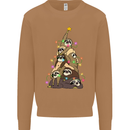 Christmas Sloth Tree Funny Xmas Mens Sweatshirt Jumper Caramel Latte