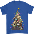 Christmas Sloth Tree Funny Xmas Mens T-Shirt Cotton Gildan Royal Blue