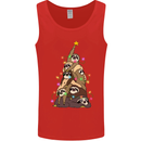 Christmas Sloth Tree Funny Xmas Mens Vest Tank Top Red