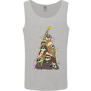 Christmas Sloth Tree Funny Xmas Mens Vest Tank Top Sports Grey