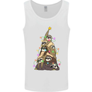 Christmas Sloth Tree Funny Xmas Mens Vest Tank Top White