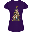 Christmas Sloth Tree Funny Xmas Womens Petite Cut T-Shirt Purple