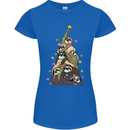 Christmas Sloth Tree Funny Xmas Womens Petite Cut T-Shirt Royal Blue