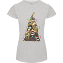 Christmas Sloth Tree Funny Xmas Womens Petite Cut T-Shirt Sports Grey