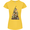 Christmas Sloth Tree Funny Xmas Womens Petite Cut T-Shirt Yellow