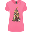 Christmas Sloth Tree Funny Xmas Womens Wider Cut T-Shirt Azalea