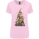 Christmas Sloth Tree Funny Xmas Womens Wider Cut T-Shirt Light Pink