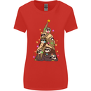 Christmas Sloth Tree Funny Xmas Womens Wider Cut T-Shirt Red