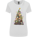 Christmas Sloth Tree Funny Xmas Womens Wider Cut T-Shirt White