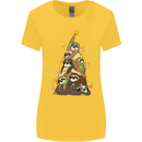 Christmas Sloth Tree Funny Xmas Womens Wider Cut T-Shirt Yellow