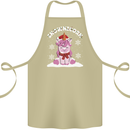 Christmas Snowicorn Funny Xmas Unicorn Cotton Apron 100% Organic Khaki